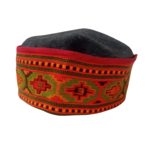 Black Himachali traditional hand-wollen-cap